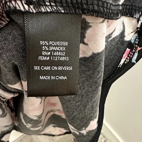 Torrid Plus Size Black Floral V-Neck Dress with Pink & White Blooms - Picture 8 of 8